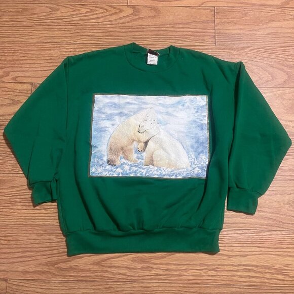 Vintage Polar Bears Sweatshirt Large - Picture 1 of 8